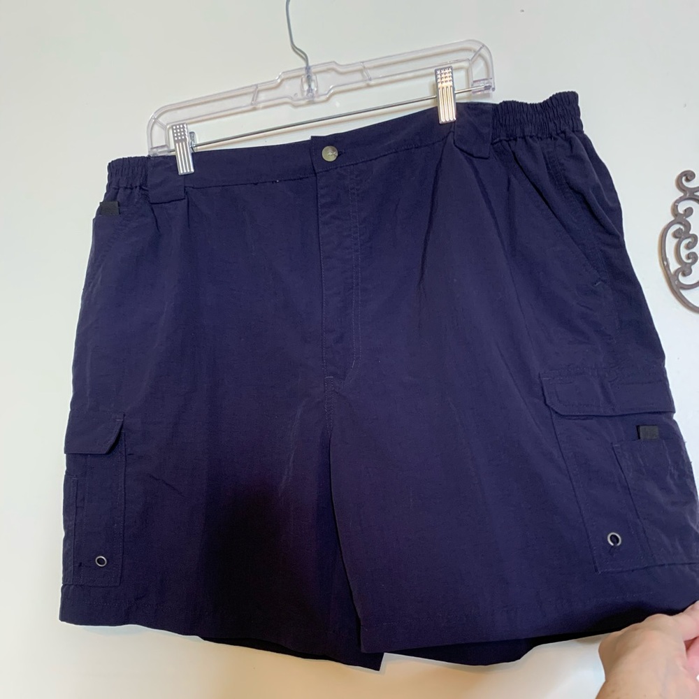 Bass Pro Navy Cargo Performance Shorts Sz 42